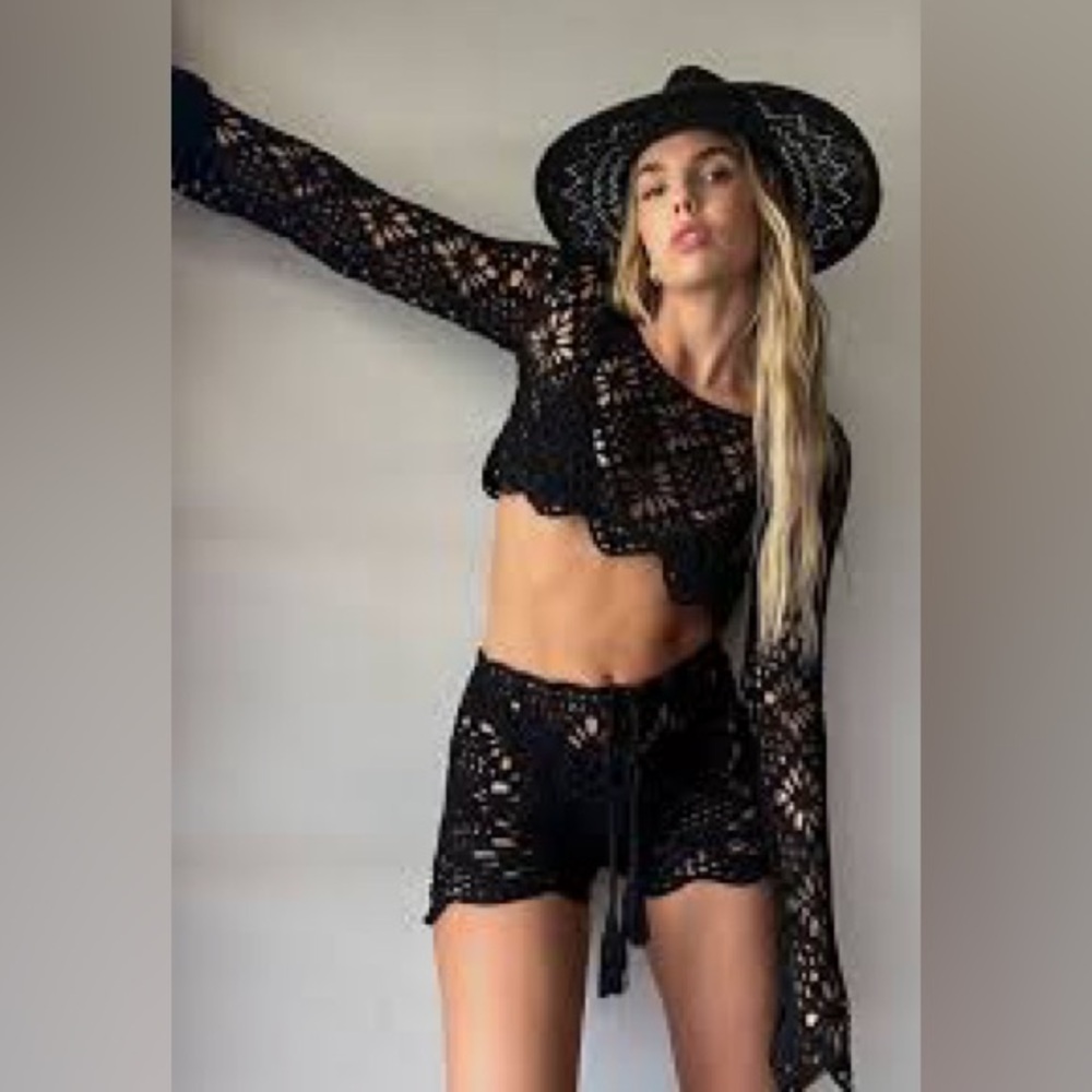 Black Crochet Set from Shop Luna B